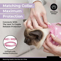 HIPHOPPET Combinaison de récupération post-chirurgicale pour chats et chiens, pliable, en nylon, anti-morsure, soutien des plaies abdominales, design moderne, style sportif