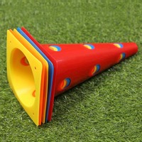 Cônes de marquage d'agilité durables en PE pour l'entraînement sportif et les exercices d'obstacles - Cônes de signalisation perforés pour le football, le basketball et le soccer