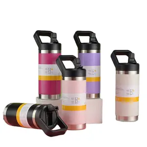 14oz aço inoxidável dupla parede isolada crianças Sippy copo reutilizável boca larga esportes Tumbler para crianças