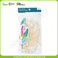 25 pièces de feuilles découpées colorées de style scrapbooking