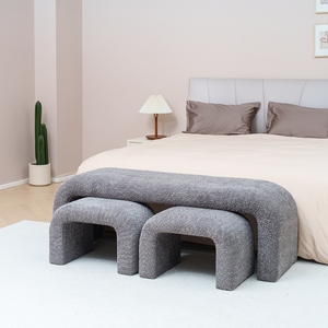 <span class=keywords><strong>Banco</strong></span> de <span class=keywords><strong>muebles</strong></span> modernos Bailey, juego de tres piezas, taburete de tela para dormitorio, <span class=keywords><strong>Banco</strong></span> de esquina Otomano - Product Image 3