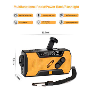<span class=keywords><strong>Radio</strong></span> d'Urgence Multi-Fonction Solaire et à Manivelle AM FM Météo NOAA avec Batterie Externe de 5000mAh et Alarme SOS - Product Image 5