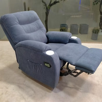 Direktvertrieb Großhandel Wohnzimmer Einzelsitz-Sofa Sessel Leder Metallrahmen Relaxsessel Einzelsofa