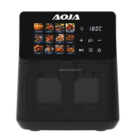 Friteuse à air 1500W 8L avec écran tactile LED, 12 préréglages, cuisson sans huile, tension et couleur de prise personnalisables