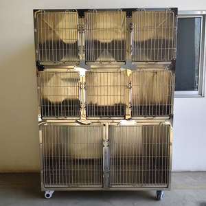 Cage d'hospitalisation vétérinaire en acier inoxydable pour animaux, cage de récupération pour animaux de compagnie, équipement de clinique vétérinaire - Product Image 3