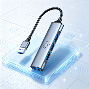高速 USB-C 扩展坞，5Gbps 文件传输，SD TF 卡读卡器，3.5 毫米音频插孔，适用于办公室工作人员笔记本电脑配件 - Product Image 1