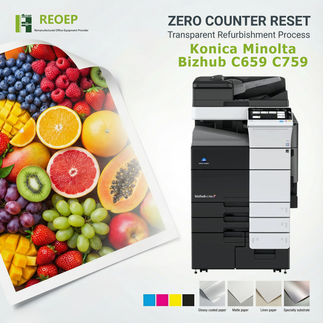 REOEP Used A3 Color Multifunctional High-Speed Copier Printer for Konica Minolta Bizhub C659/C759 General