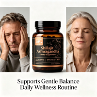 Capsules d'extrait de Shilajit de l'Himalaya et d'Ashwagandha OEM 80g, enrichies en plus de 85 oligo-éléments, à absorption facile, complément alimentaire pour