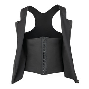 Débardeur de sudation <span class=keywords><strong>pour</strong></span> <span class=keywords><strong>homme</strong></span>, gilet de sauna, avec fermeture à crochets et œillets réglables à l'intérieur, gaine amincissante à compression avec fermeture éclair extérieure - Product Image 5