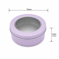 Boîte à biscuits ronde personnalisée de qualité alimentaire avec fenêtre transparente, emballage en métal pour bonbons, vente en gros, pour articles cadeaux de confiserie