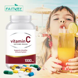 Fábrica Atacado Vitamina C Suplemento Ácido Ascórbico Personalizado Vitamina C Comprimidos Vitamina C Cápsulas