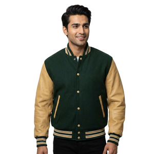 Chaquetas Bomber de Béisbol con Logotipo Bordado Personalizado, Chaquetas Letterman de Satén al por Mayor, Chaqueta de Invierno Lisa para Hombre, Ropa Casual Vintage - Product Image 1