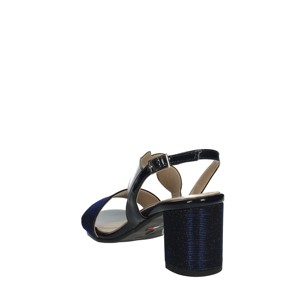 5018 blu da donna alla moda con cinturino alla caviglia sandali con chiusura a punta a punta con fondo aperto in pizzo estate - Product Image 2