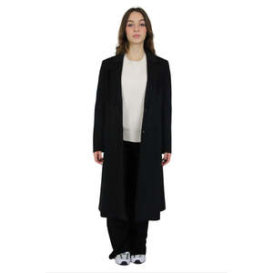 Manteau long pour femme noir DT01221 Take Two Vêtements d'extérieur d'hiver - Product Image 1