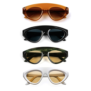 LBASHADES <span class=keywords><strong>Lunettes</strong></span> <span class=keywords><strong>de</strong></span> <span class=keywords><strong>soleil</strong></span> polarisées œil <span class=keywords><strong>de</strong></span> chat <span class=keywords><strong>de</strong></span> luxe, monture épaisse <span class=keywords><strong>de</strong></span> haute qualité, en acétate, avec logo personnalisé, pour hommes et femmes, collection 2026 - Product Image 1