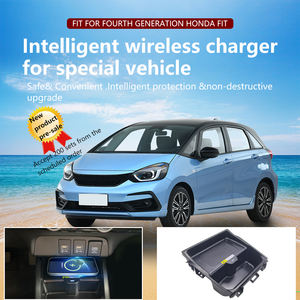 Встроенное автомобильное беспроводное зарядное устройство для Honda Fit 2020-2024 Быстрая зарядка подлокотник для смартфона <span class=keywords><strong>Bluetooth</strong></span> через прикуриватель - Product Image 2