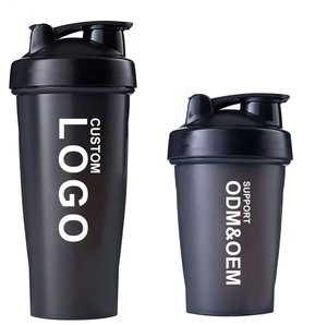 Wholesale Custom Logo 400ml 600 Workout Gym Sport Plastic Protein <strong>Shaker</strong> Bottle Shake Cup Water BPA Free Sample - Product Image 1