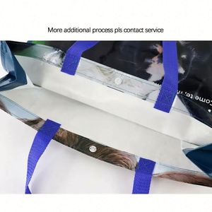 Promotional Reusable Carrier Bag with Custom Full Color <b>Printing</b> for Advertising Custom Woven Bag - Product Image 4