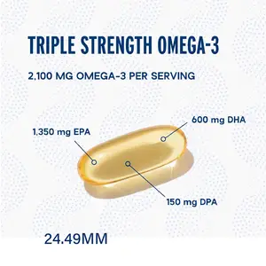 Private Label Fish Oil Omega 3 Softgel Capsules EPA DHA Fish Oil Omega 3 1200mg Eye Brain Heart