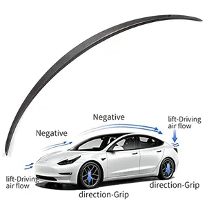 Tesla 모델 Y 용 공장 콘센트 트렁크 스포일러 Tesla 액세서리 용 탄소 섬유 후면 트렁크 리드 스포일러 윙