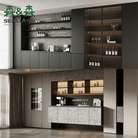 Buffet moderne personnalisé SLS, armoire de rangement modulaire en bois écologique, rangement multifonctionnel pour salle à manger