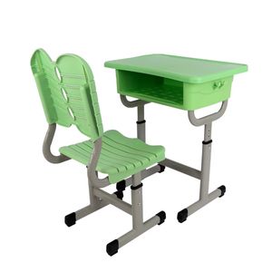 Ensemble de chaises de bureau ergonomiques vert foncé pour étudiants, dossier en plastique ABS, design moderne, adapté aux élèves du primaire ou du secondaire - Product Image 2