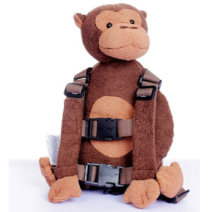 Heißer Verkauf: 2-in-1 Cartoon-Tier Affen-Plüschtier mit sicherem Anti-Verlust-Rucksack und Reißverschluss aus modischem Polyester für Kleinkinder beim Spazierengehen - Product Image 1