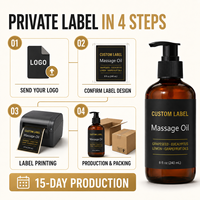 Huile de massage corporel amincissante anti-cellulite à marque privée, qualité SPA, huile essentielle composée, faible MOQ, logo personnalisé, 300 unités disponibles