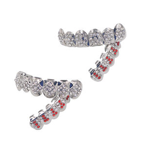 Grilles dentaires pour appareils orthodontiques avec cristaux et <span class=keywords><strong>strass</strong></span>, style classique unisexe, bijoux corporels - Product Image 1