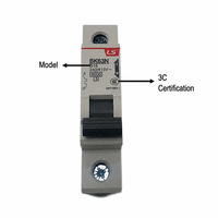 Disjoncteur miniature LS BK63N MCB 1P 2P 3P 4P Courbes B C D 1-63A 6kA 230/415V AC Rail DIN Protection contre les surcharges et les courts-circuits