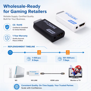 Convertidor de Wii a HDMI, Escalador 1080P, Baja Latencia, Adaptador Full HD con Audio de 3.5mm para HDTV, Monitor, Proyector, Juegos Retro - Product Image 5