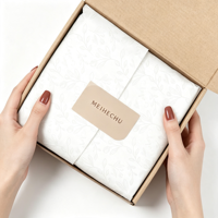 Étiquettes d'emballage cadeau en papier crépon biodégradable avec logo personnalisé pour vêtements, cosmétiques, chaussures, sous-vêtements, perruques