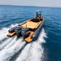 Bateau semi-rigide gonflable de 33 pieds en aluminium RIB990 de fabrication chinoise, robuste, avec deux moteurs Yamaha de 300 CV