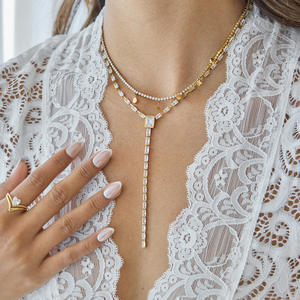 สร้อยคอผู้หญิง <span class=keywords><strong>JoJo</strong></span> ไทเทเนียมคุณภาพสูง ดีไซน์เรขาคณิตทันสมัย รูปตัว Y ประดับด้วยหินธรรมชาติ ยาว เบา น้ำหนักเบา เหมาะเป็นของขวัญในฤดูใบไม้ร่วง หรือในช่วงเทศกาลทางพุทธศาสนา - Product Image 4