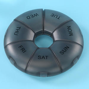 กล่องยาพกพาสีสันสดใส 7 วัน กล่องพลาสติกกันความชื้นแบบพกพาสำหรับ 7 วันต่อสัปดาห์ กล่องเก็บยา - Product Image 5