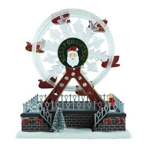 Caja de música de la rueda de la fortuna de Navidad iluminada con Led de varios colores parpadeantes personalizados - Product Image 2