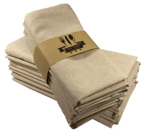 Servilletas de Mesa Minimalistas de Lino, Color Sólido, Reutilizables, de Tela, para Cena - Product Image 1