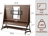 Meuble TV / Unité de divertissement en stock aux États-Unis, facile à déplacer, profil bas, réglable en hauteur, pour salon, vente en gros, DSG030