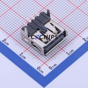 903-232A2021S10100 USB Connector SMD Connector ( Connector Type: Type-A )( Protocol Standard: USB 2.0 )( Gender: Female ) - Product Image 1