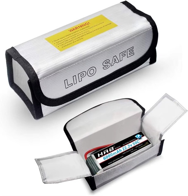 High Discharge Lipo Battery Explosion-Proof Silicon Fireproof Battery Bag Durable Water Resistant Lightweight Storage Case