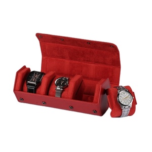 New 5 màu da nhung lục giác ba đồng hồ du lịch trường hợp Organizer Box với nút - Product Image 1