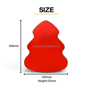 JYB Custom Glossy <strong>Christmas</strong> Tree Shaped <strong>Tin</strong> Box Festive Food Packaging Tinplate Container <strong>for</strong> Chocolate Candy Cookie <strong>Biscuit</strong> - Product Image 2