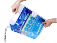 Sacs en plastique personnalisés avec logo, poignée intégrée, pour camping et randonnée, sac à eau de 1 gallon
