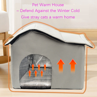Universele Hondenopvang Aluminiumfolie Verwarming Huisdierenverblijf Waterdicht Katten Isolatiehuis