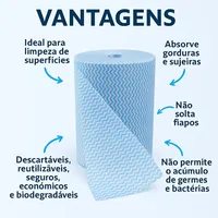 Rolo 600 lingettes de nettoyage multi-usages Perplex non tissées pour usage domestique et industriel