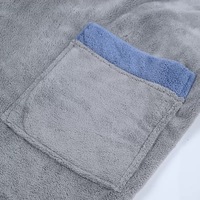 Robes en polaire corail de qualité professionnelle, peignoir en flanelle, robe de chambre pour femmes et hommes, vêtements de nuit, peignoir d'hôtel avec poche