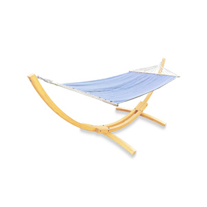 Hamaca de Lona con Estructura de Madera y Acero para Exteriores, para Patio, Balcón, Jardín, Columpio Individual - Product Image 6