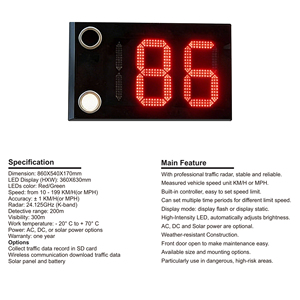 Panneaux <span class=keywords><strong>de</strong></span> signalisation routière à capteur radar LED, étanches, en aluminium, rechargeables à l'énergie solaire, personnalisables - Product Image 4