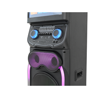 Máquina de Karaoke con Pantalla Táctil 5.0, Micrófono Inalámbrico RGB, Compatible con Computadora y Teléfono Móvil, Batería de 10000mAh