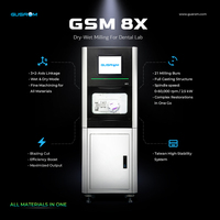 Machine de fraisage dentaire verticale 5 axes Gusrom GSM-8X, précision 0,01, 60 000 tr/min, 21 outils, CE ISO, prix d'usine